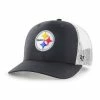 Best deal 👍 Unbranded Youth '47 Black/White Pittsburgh Steelers Trucker Snapback Hat 🔔