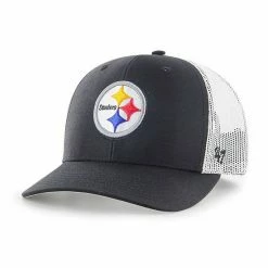 Best deal 👍 Unbranded Youth '47 Black/White Pittsburgh Steelers Trucker Snapback Hat 🔔