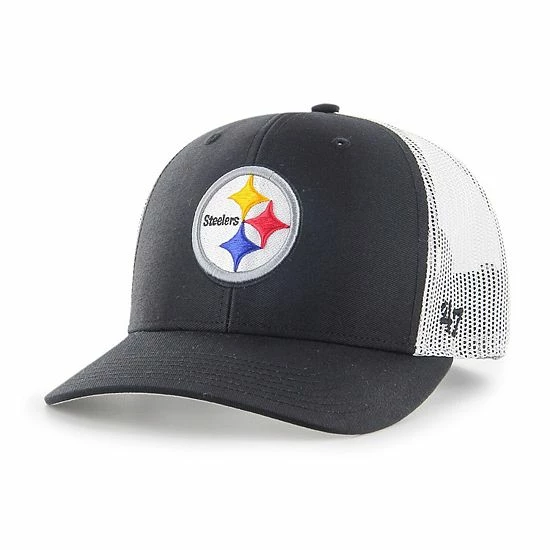 Best deal 👍 Unbranded Youth '47 Black/White Pittsburgh Steelers Trucker Snapback Hat 🔔 - Image 2