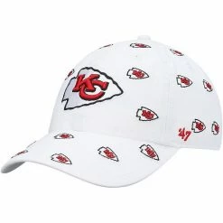 Promo ✔️ Unbranded 👩 Women's '47 White Kansas City Chiefs Confetti Clean Up Adjustable Hat 😀