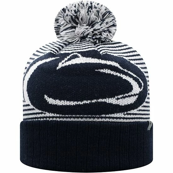 Cheap ๐ฏ Unbranded Men's Top Of The World Navy Penn State Nittany Lions Line Up Cuffed Knit Hat With Pom ๐คฉ - Image 2