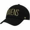 Cheap 🥰 Unbranded 👩 Women's '47 Black Baltimore Ravens Shimmer Text Clean Up Adjustable Hat 💯