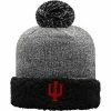 Best Pirce 👏 Unbranded 👩 Women's Top Of The World Black Indiana Hoosiers Snug Cuffed Knit Hat With Pom 🥰