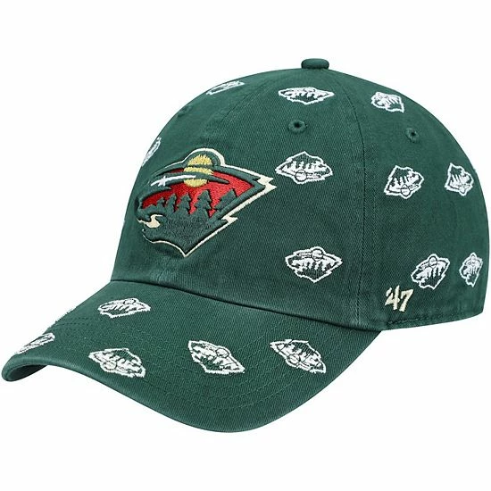 New ๐ Unbranded ๐ฉ Women's '47 Green Minnesota Wild Confetti Clean Up Logo Adjustable Hat ๐