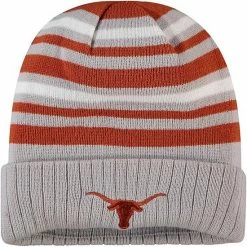 Discount ⭐ Unbranded Men's Top Of The World Gray/Texas Orange Texas Longhorns All Day Cuffed Knit Hat 💯