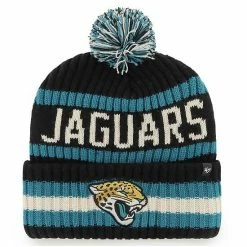 Best deal 🔥 Unbranded Men's '47 Black Jacksonville Jaguars Bering Cuffed Knit Hat With Pom 🧨