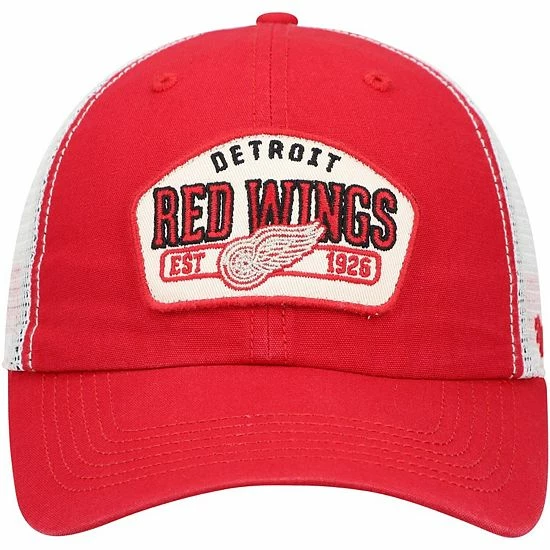 Best Sale 😉 Unbranded Men's '47 Red Detroit Red Wings Penwald Trucker Snapback Hat 🔥 - Image 3