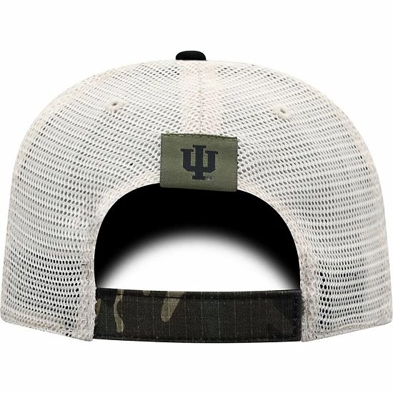 Budget 💯 Unbranded Men's Top Of The World Camo/Cream Indiana Hoosiers OHT Military Appreciation Shield Trucker Adjustable Hat 🎁 - Image 5