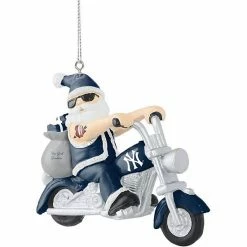Best Pirce ❤️ Unbranded FOCO New York Yankees Santa On A Motorcycle Ornament 💯