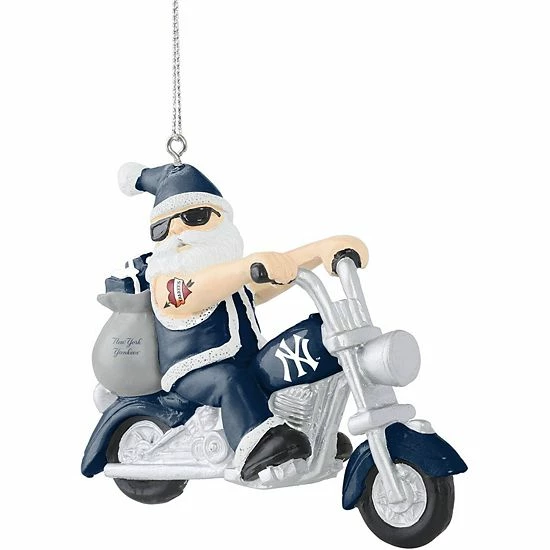Best Pirce ❤️ Unbranded FOCO New York Yankees Santa On A Motorcycle Ornament 💯
