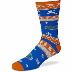 Cheapest ⌛ Unbranded For Bare Feet Florida Gators Holiday Pattern Crew 🧦 Socks 🎉