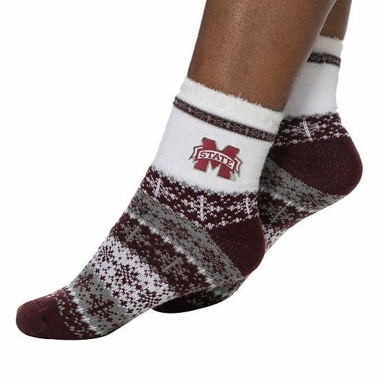 Wholesale ✨ Unbranded 👩 Women's ZooZatz Maroon Mississippi State Bulldogs Team Color Holiday 🧦 Socks 💯