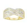 Best Pirce ⌛ Unbranded 1/5 Carat T.W. Diamond 14k GOld Over Silver Criss Cross Ring 😉