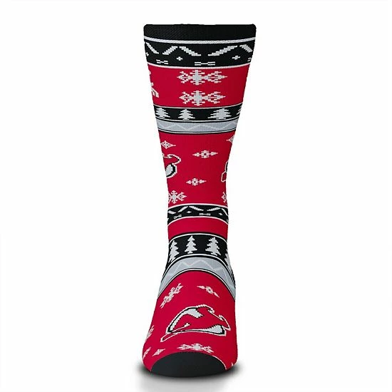 Outlet ๐คฉ Unbranded For Bare Feet New Jersey Devils Holiday Pattern Crew ๐งฆ Socks ๐ - Image 3