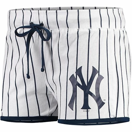 Flash Sale 🔥 Unbranded 👩 Women's Concepts Sport White/Navy New York Yankees Vigor Sleep Shorts ✔️
