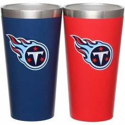 Discount ⭐ Unbranded Tennessee Titans Team Color 2-Pack Stainless Steel Pint Glass 😉