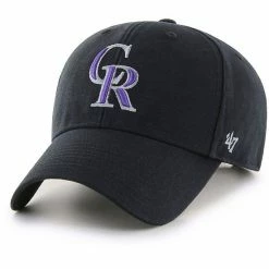 Discount 🔥 Unbranded Men's '47 Black Colorado Rockies Legend MVP Adjustable Hat 🌟