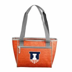 Wholesale 👍 Unbranded NCAA Illinois Fighting Illini Crosshatch 16-Can Cooler Tote 🤩