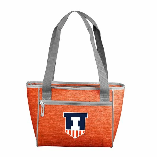 Wholesale 👍 Unbranded NCAA Illinois Fighting Illini Crosshatch 16-Can Cooler Tote 🤩