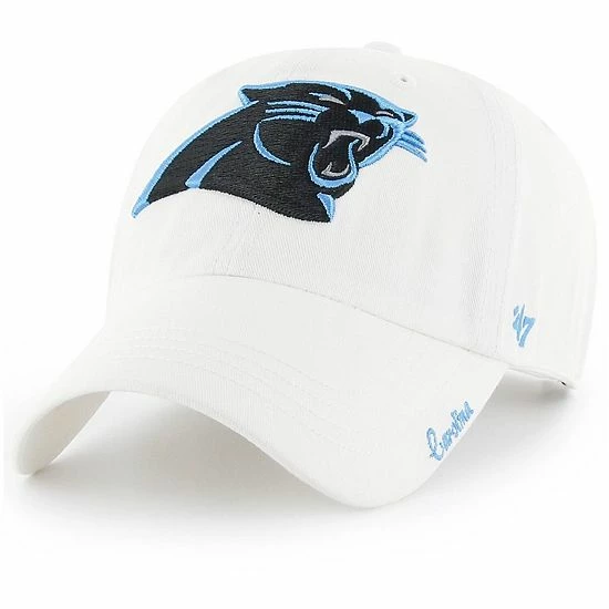 Buy 🎉 Unbranded 👩 Women's '47 White Carolina Panthers Miata Clean Up Logo Adjustable Hat 😉 - Image 2