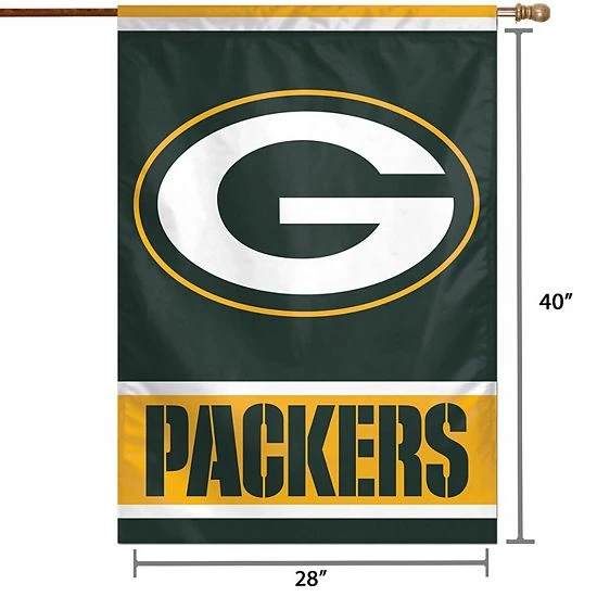 Coupon 🎉 Unbranded WinCraft Green Bay Packers 28" X 40" Primary Logo Single-Sided Vertical Banner 🥰 - Image 3