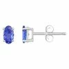 Budget 👏 Unbranded 14k Gold Oval Tanzanite Stud Earrings 14k White Gold 💯