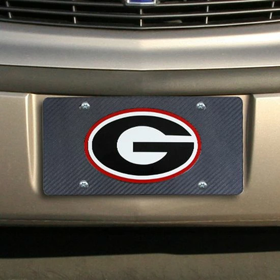 Outlet ๐ฏ Unbranded Georgia Bulldogs Carbon Fiber License Plate ๐ฏ