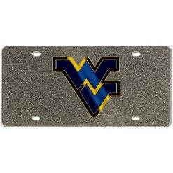 Cheapest ✨ Unbranded West Virginia Mountaineers Glitter License Plate - Silver 😀