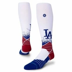 Cheap ⌛ Unbranded Men's Stance White Los Angeles Dodgers 2021 City Connect Over The Calf 🧦 Socks 😍