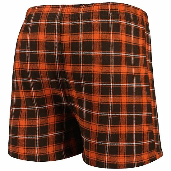 Cheapest 🥰 Unbranded Men's Concepts Sport Brown/Orange Cleveland Browns Ledger Flannel Boxers 🔔 - Image 4