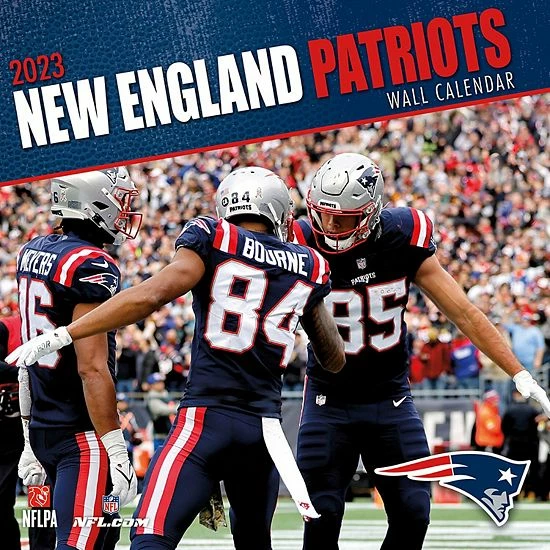 Discount 🌟 Unbranded New England Patriots 2023 12" X 12" Team Wall Calendar 🤩
