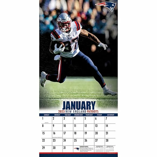 Discount 🌟 Unbranded New England Patriots 2023 12" X 12" Team Wall Calendar 🤩 - Image 4