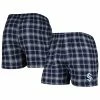 Promo ❤️ Unbranded Men's Concepts Sport Deep Sea Blue/Gray Seattle Kraken Ledger Flannel Boxers 🔔