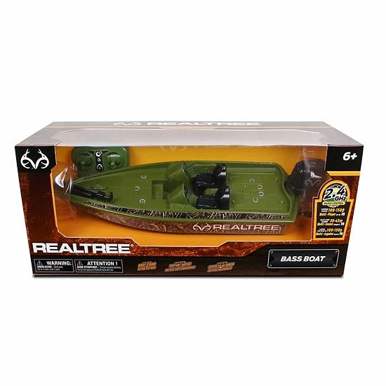 Brand new ๐งจ Unbranded RealTree RC Full Function Bass Boat ๐ฅ