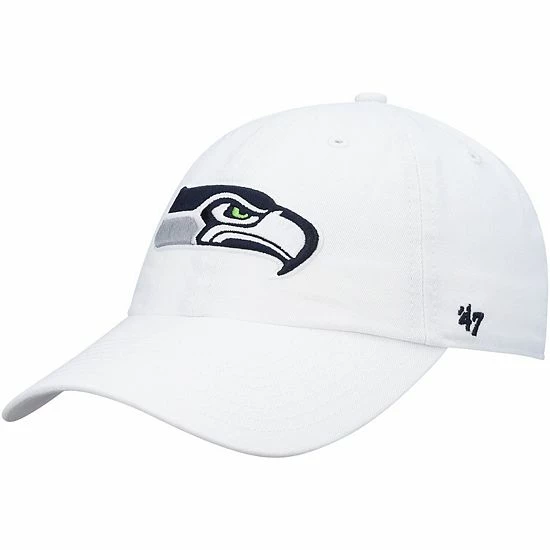 Cheapest ✔️ Unbranded Men's '47 White Seattle Seahawks Clean Up Adjustable Hat ✔️ - Image 2