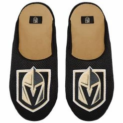 Discount 💯 Unbranded Men's FOCO Vegas Golden Knights Big Logo Colorblock Mesh Slippers 🌟