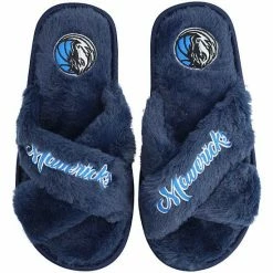 Brand new 🎉 Unbranded 👩 Women's FOCO Dallas Mavericks Script Cross Slide Slippers 🥰