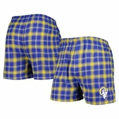 Cheap 💯 Unbranded Men's Concepts Sport Royal/Gold Los Angeles Rams Ledger Flannel Boxers 👍