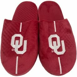 Best Sale 🔔 Unbranded Men's FOCO Oklahoma Sooners Striped Team Slippers ✔️