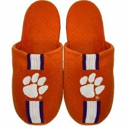 Cheapest 🎉 Unbranded Men's FOCO Clemson Tigers Striped Team Slippers 💯