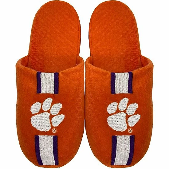 Cheapest 🎉 Unbranded Men's FOCO Clemson Tigers Striped Team Slippers 💯 - Image 2