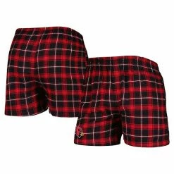 Cheap 🥰 Unbranded Men's Concepts Sport Black/Cardinal Arizona Cardinals Ledger Flannel Boxers 🎁