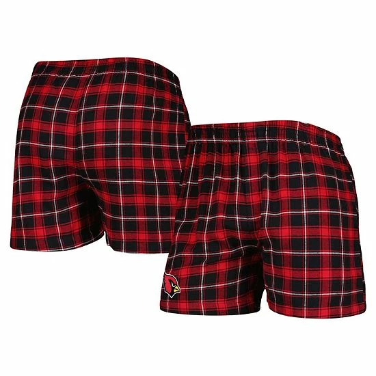 Cheap 🥰 Unbranded Men's Concepts Sport Black/Cardinal Arizona Cardinals Ledger Flannel Boxers 🎁 - Image 2