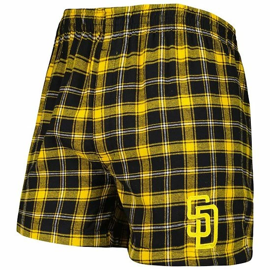 Deals ✨ Unbranded Men's Concepts Sport Black/Gold San Diego Padres Ledger Flannel Boxers 😉 - Image 3