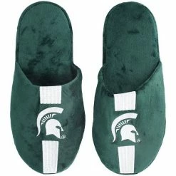 Promo 🎉 Unbranded Men's FOCO Michigan State Spartans Striped Team Slippers ✔️