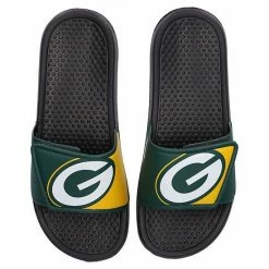 Coupon ✔️ Unbranded Youth FOCO Green Bay Packers Colorblock Big Logo Legacy Slide 🩴 Sandals 🥰