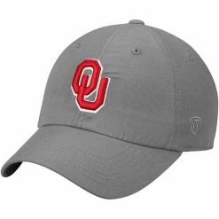 Wholesale ⌛ Unbranded Men's Top Of The World Gray Oklahoma Sooners Primary Logo Staple Adjustable Hat ⭐