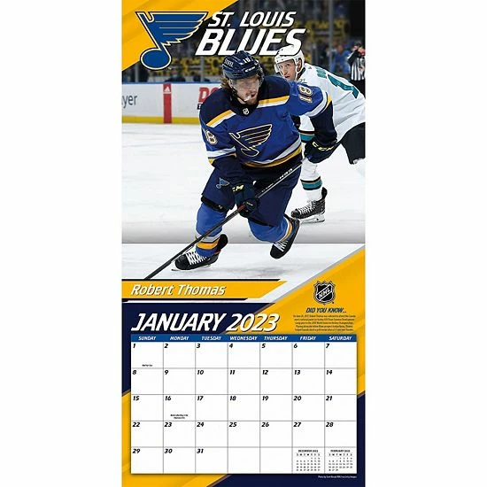 Buy 😍 Unbranded St. Louis Blues 2023 12" X 12" Team Wall Calendar 🎉 - Image 4
