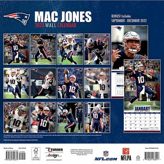 Best Pirce ๐ Unbranded Mac Jones New England Patriots 2023 Player Calendar ๐ - Image 3