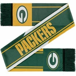 New 😉 Unbranded FOCO Green Bay Packers Color Wave Wordmark Scarf 🌟